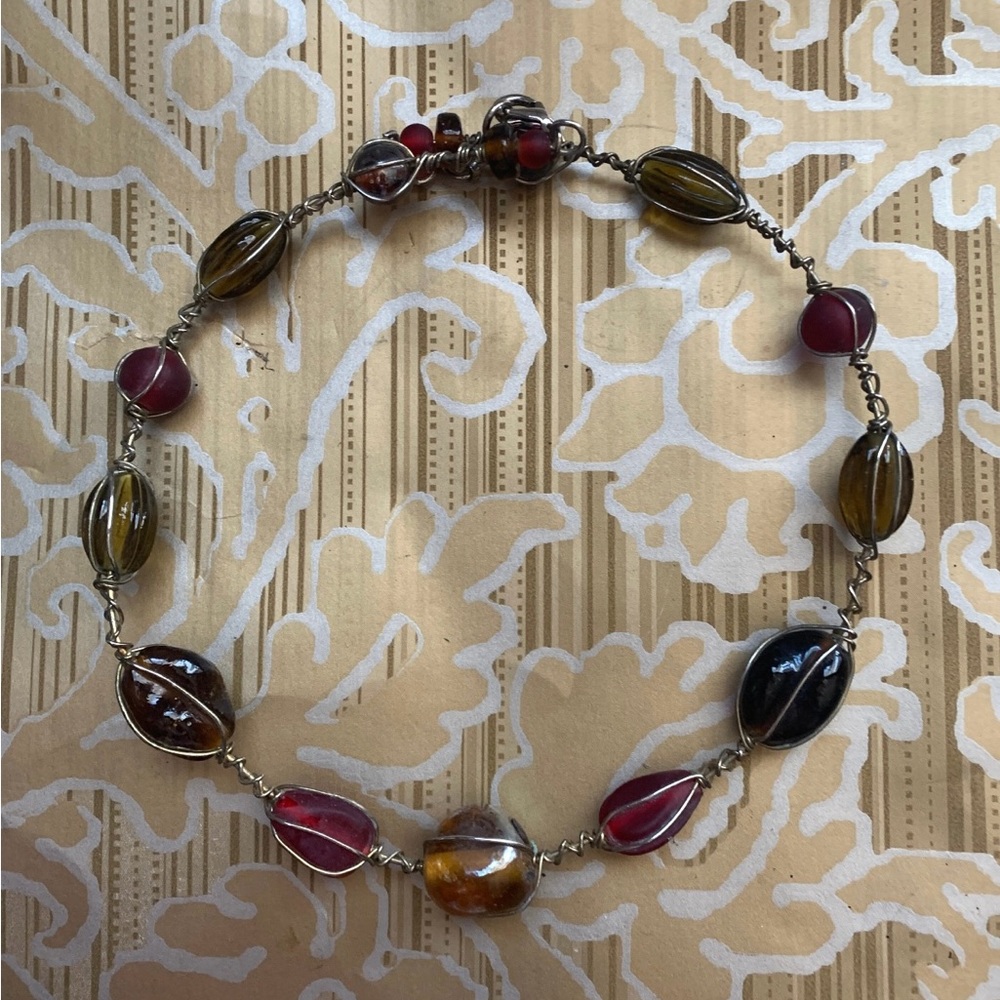 Wire Wrapped Stone Necklace